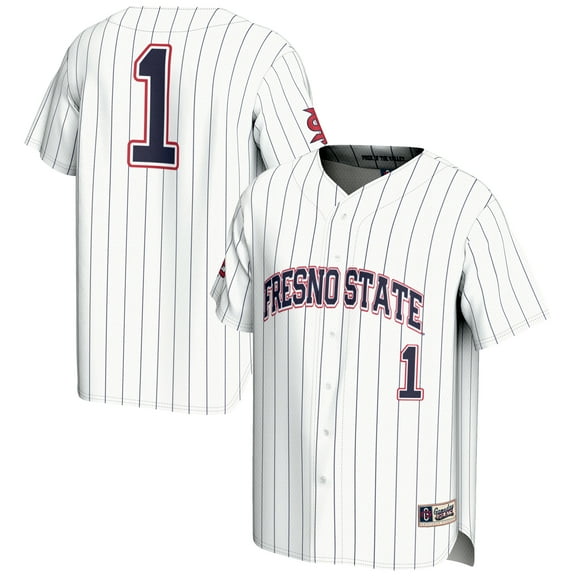 Men's GameDay Greats #1 White Fresno State Bulldogs Lightweight Baseball Jersey