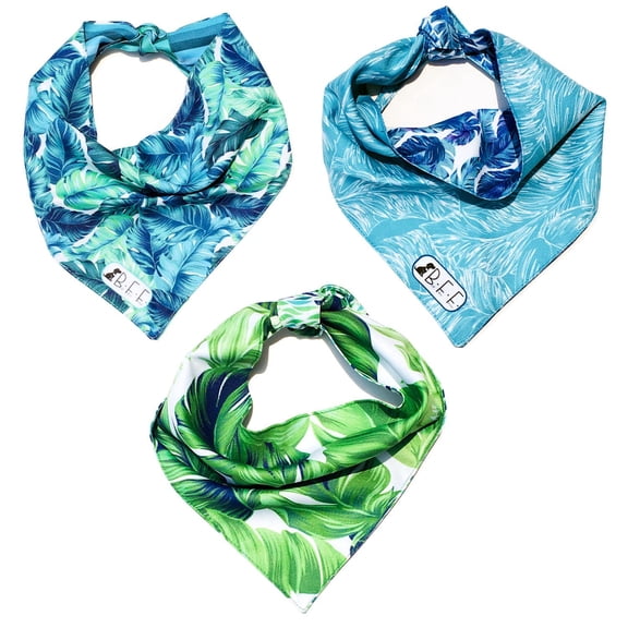 Bandanas para perros BFF set de 3 piezas talla grande Tropical