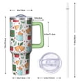 thumbnail image 2 of 40oz Xmas Tumbler with Handle and Straw, Cute Christmas Tree Stainless Steel Insulated Cup Holiday Gift, 2 of 4