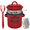 Red, variant on Bacon Grease Container with Strainer, bacon grease saver with strainer, Retro-style grease collector that filters out impurities—suitable for storage, frying, and recycling