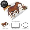 thumbnail image 2 of Sweet Jojo Designs Wild West Cowboy Brown Red Blue Fleece Milestone Baby Blanket 3 Piece Set, 2 of 6