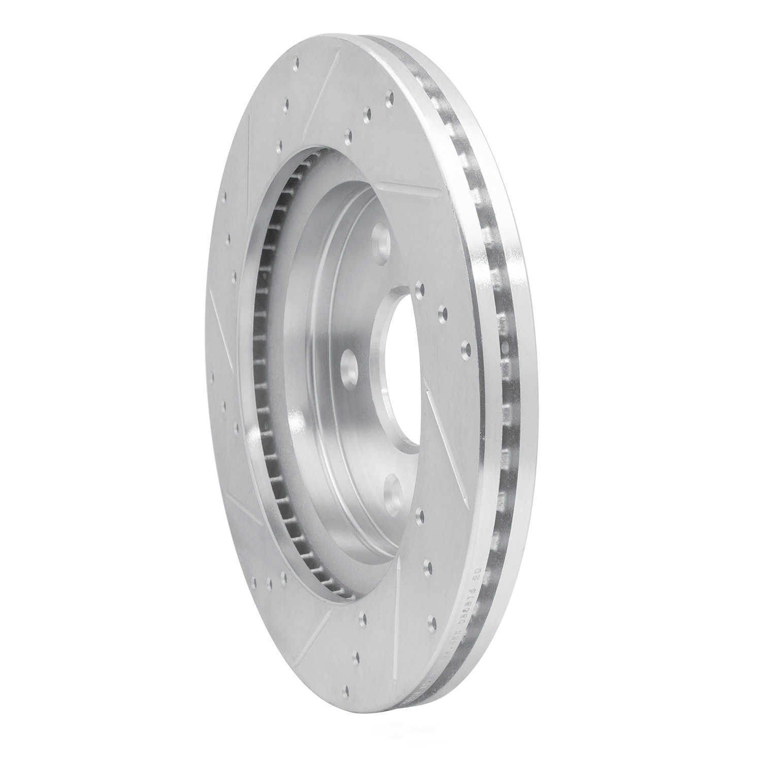 Dynamic Friction Company 631-42011R DFC Brake Rotor - Drilled And Slotted - Silver