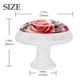 thumbnail image 4 of 4 Pcs Round White Knobs for Kitchen Cabinet Cupboard Dresser Bookcase Roses Drawer Pulls Handles Home Decor, 4 of 8