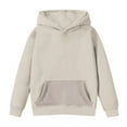 thumbnail image 4 of TFEOQRY Tween girls and boys hoodei Crewneck Oversized Hooded Sweatshirt Kids Fashion Long Sleeve Pullover Tops Khaki, 4 of 8