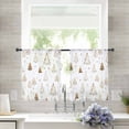 thumbnail image 3 of Christmas Tree Sheer Curtains 45 Inch Length 2 Panels Set, Semi Transparent Voile Rod Pocket Curtains for Living Dining Room Bedroom Drapes Winter Snowflakes Xmas Pine Plant, 3 of 8