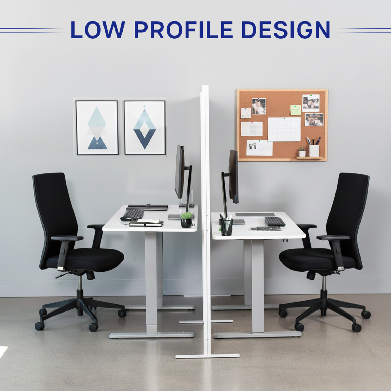 VIVO Modular Wall System, 2 Wood Grain PET Panels, Office Cubicle Dividers