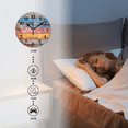thumbnail image 3 of Non-Ticking Silent Wall Clocks Personalized Analog Round Clock Battery Operated Clocks Decorative for Kitchen,Office-Colorful Wooden Planks With Aged Look(16inch), 3 of 4
