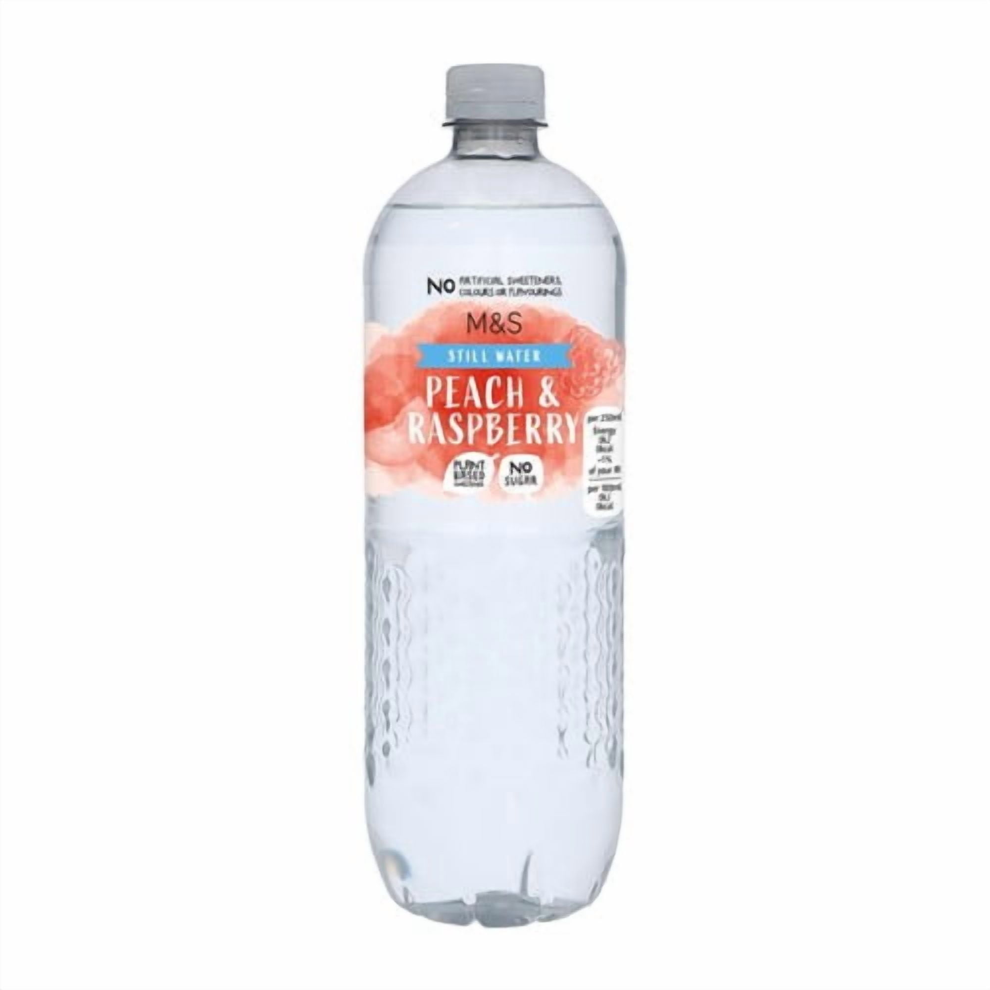 M&S Still Peach & Raspberry Water 1L, British Import (Pack of 3)