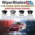 thumbnail image 2 of 2012 Lexus HS250h Beam Wiper Blades Wipers w/1yr Warranty (Set of 2), 2 of 5