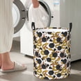 thumbnail image 4 of Picia Snake And Rose Large Laundry Basket, Waterproof, Freestanding Laundry Hamper, Collapsible Tall Clothes Hamper with Extended Handles-Small, 4 of 8