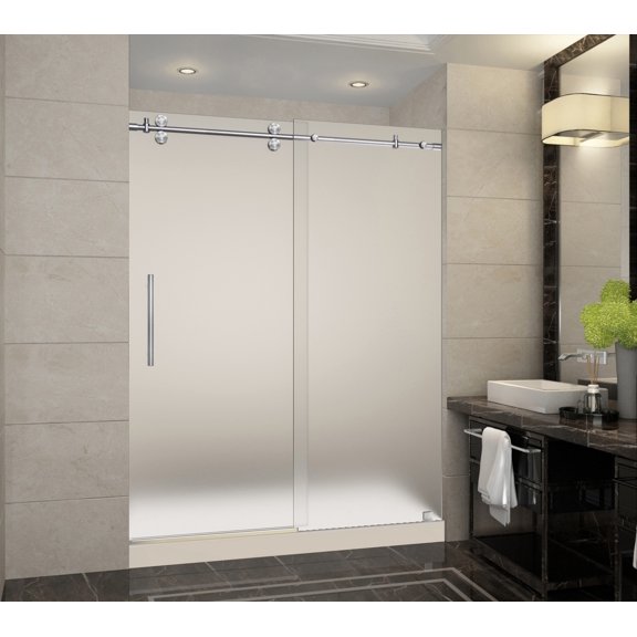 Aston Sdr978f-Tr-60-10-L Langham 60" X 77-1/2" Frameless Sliding Shower Door - Stainless
