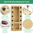 thumbnail image 3 of Inslat Juego de tablero de destornilladores Montessori Herramienta de juguete Montessori de madera para niños de 3 4 5 años Tablero de tornillos educativo Juguetes de aprendizaje sensorial STEM Juguet, 3 of 7