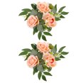 thumbnail image 1 of 2 velas artificiales con forma de anillo y corona de rosas realistas., 1 of 7