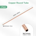 thumbnail image 3 of Uxcell 3-Pack Copper Round Tube, 5mm OD 0.5mm Thick 250mm Length Straight Pipe Tubing for Construction/Machining/DIY Crafting, Metal Straight Pipe, 3 of 7