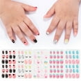 thumbnail image 3 of Children's Fake Nails, Kids Nail Art Set, Reusable Nail Stickers with Nail Files, Eco-Friendly Material, Easy to Use and Trim, Suitable for Parties, Weddings, Daily Wear, Non-Toxic Design, 3 of 9