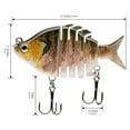 thumbnail image 3 of Bassdash SwimPanfish 2.5”/0.34oz Hard Bluegill Swimbaits Multi Jointed Topwater Trout Bass Fishing Crank Lure for Freshwater and Saltwater, 3 of 6