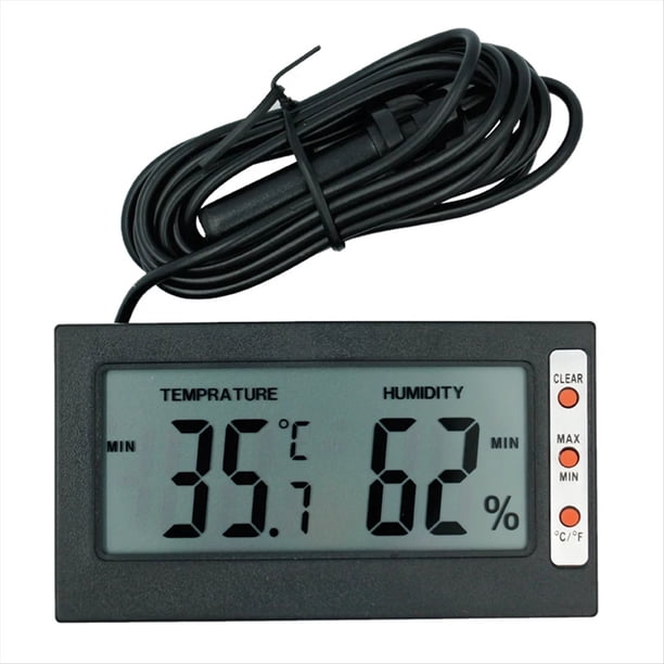 Termómetro Electrónico Digital LCD, Higrómetro, Medidor de Temperatura y Humedad, Sensor, Detector para Interiores.