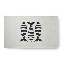 Simply Daisy 18 x 30 Puzzle Fish Nautical Chenille Rug, Shark Blue