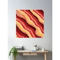 thumbnail image 2 of Bacon Stripes Poster Wall Art, Modern Wall Decor For Living Room Bedroom, 16x16 UNFRAMED, 2 of 3