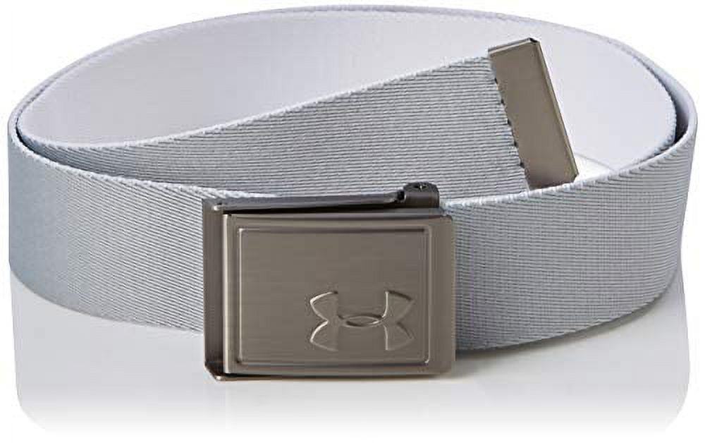 Under Armour Men's Webbing Belt 2.0 , White (100)/Silver , One Size Fits All - image 2 of 4