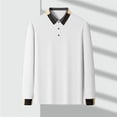 thumbnail image 4 of Mens Casual Shirts Long Sleeve Fashion Classic Solid Color Golf Shirt Lightweight Basic Work Tops, 4 of 8