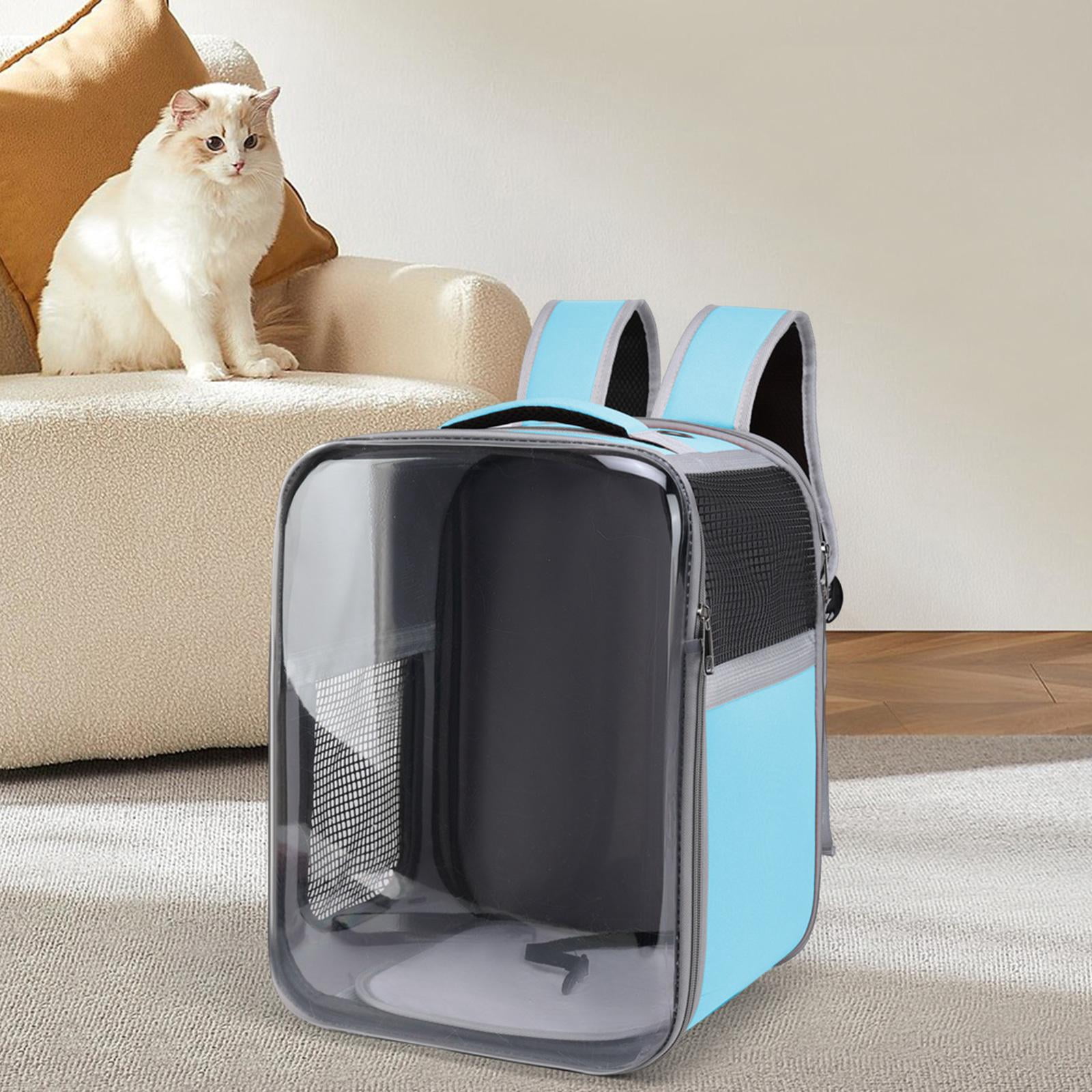 Gazechimp Cat Backpack Carrier for Carrying Cats Dogs for Outdoor Activities Traveling light blue