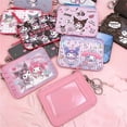 thumbnail image 3 of Sanrio Kuromi-cartera de Hello Kitty Cinnamoroll para niñas, monedero Kawaii, Pochacco, Pompón, Purin, tarjetero de juguete, 3 of 4