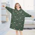 thumbnail image 5 of FORMRS Wearable Blanket Hoodie with Sleeves for Kids Cozy Flannel Sweatshirt, Christmas Forest, 5 of 7