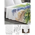 thumbnail image 6 of Summer Botanical Succulents California King Size Flat Sheet,Wrinkleproof & Fadeproof Cooling Flat Bed Sheet Only,Watercolor Spring Floral Botanical Breathable Soft Bedding Top Sheets 108 x 98 Inches, 6 of 8