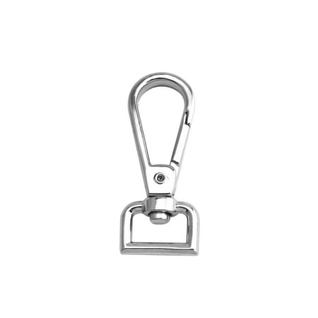 

Fenggtonqii Silvery 0.5 Inner Diameter D Ring Small Flat Buckle Lobster Clasps Swivel Snap Hooks Pack of 2