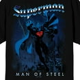 thumbnail image 4 of Superman Man Of Steel Adult Black Crew Neck Short Sleeve T-shirt-6XL, 4 of 5