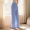 thumbnail image 5 of Diufon Womens Flannel Pajama Pants Plaid Elastic Waist Fall Winter Fleece Warm Sleep Pants Baggy Checkered Homewear, 5 of 8