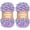 001 Purple, variant on 2 Pack (7.6 yds,3.5 oz Each Skein) Bulky Loop Yarn for Finger Knitting Soft,Off The Hook Loop Yarn,No-Needle Craft Chenille Yarn for Crocheting,Grey Tie Dye Hand-Knitting Yarn,