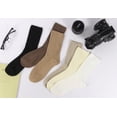 thumbnail image 3 of Zhengup Calf Socks for Women - Thin Solid Cotton Crew Socks - Casual Cute Above Ankle Socks, 3 of 6