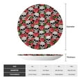 thumbnail image 2 of Daiia Skull and Roses Printed Pattern Ceramic Plate Dinner Plates Bone China Decorative Plates with Display Stand Art Ceramic Ornaments for Wall Hanging Decoration-8in, 2 of 6
