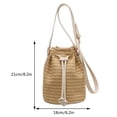 thumbnail image 3 of Bolso de mujer Cubo Bolso de paja informal Tejido Hobo Monederos Beach Beige DQrwqpou Para Estrenar, 3 of 3