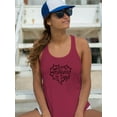thumbnail image 2 of Mothers Day Lineart Garland Racerback Tank Women -Image by Shutterstock, Female XX-Large, 2 of 4