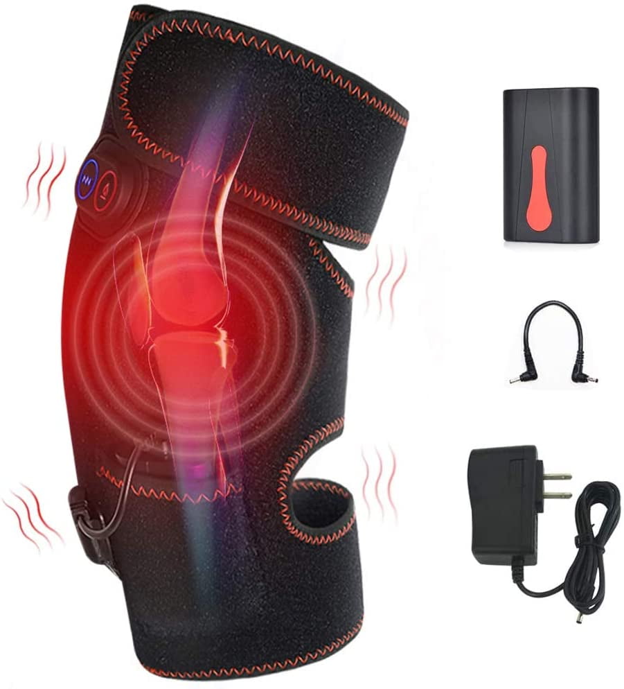 Heated Knee Massager, Cordless Heating Vibration Massaging Knee Brace