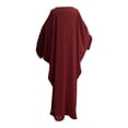 thumbnail image 4 of WILLBEST Robe pour Femmes Robe Longue à Manches Chauve-Souris Grande Taille Couleur Unie Robe Abaya, 4 of 4