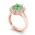 thumbnail image 2 of Halo Engagement Ring for Women - 2.72ct Simulated Green Diamond in 18K Rose Gold Promise Ring, 2 of 6