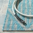 thumbnail image 3 of SAFAVIEH Courtyard Corinna Geometric Indoor/Outdoor Runner Rug, Aqua/Grey, 2'2" x 9', 3 of 8