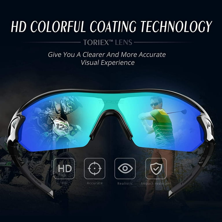 Polarized Sports Sunglasses With 5 Interchangeable Lenes for Men Women  Cycling Running Driving Fishing Glasses for Gifts