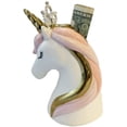 thumbnail image 5 of Unicorn Piggy Bank with Rhinestones Girls Ceramic Bank, 5 of 9