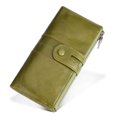 thumbnail image 2 of Billetera mujer piel, billetera vintage mujer grande con 13 ranuras para tarjetas, billetera mujer protección RFID grande, billetera mujer con bolsillo para celular y cremallera Xemadio ZH-461-1, 2 of 7