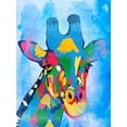 thumbnail image 2 of Prime, Marcus 19x24 White Modern Wood Framed Museum Art Print Titled - Colorful Safari 1, 2 of 4