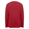 thumbnail image 6 of Telankuip Womens Long Sleeve Oversized T Shirts Basic Solid Color Crewneck Workout Tee Tops 2025 Fall Winter Loose Fit Casual Stylish Workout Clothes Red M, 6 of 6