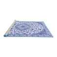 thumbnail image 2 of Ahgly Company Machine Washable Indoor Rectangle Medallion Blue Traditional Area Rugs, 7' x 9', 2 of 4