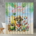 thumbnail image 2 of Corgi Hello Summer with Sunglasses and Surfboard Tropical Vibes Shower Curtain Welsh Corgi Dog Lover Gifts Idea Waterproof Bathroom Bathtub Curtain - 00007, 2 of 5