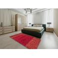 thumbnail image 5 of Ahgly Company Machine Washable Indoor Square Abstract Red Area Rugs, 4' Square, 5 of 7