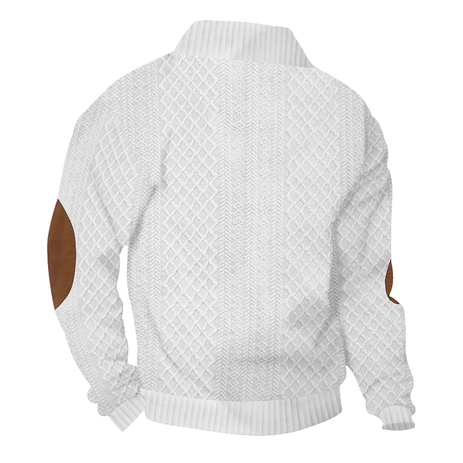 Men's Outdoor Casual Stand Cashmere Button Long Sleeve Sweater